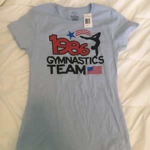 Light Blue 1986 USA Gymnastics Tee Shirt